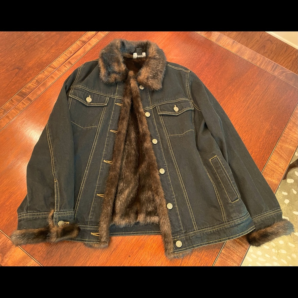 Faux Fur denim jacket